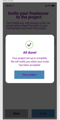 project set up confirmation